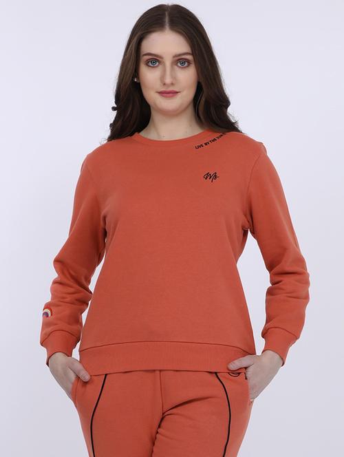 women solid long sleeve sweatshirt - 21694723 - Standard Image - 0