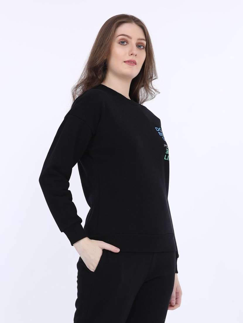 women placement print long sleeve sweatshirt - 21694725 - Standard Image - 1