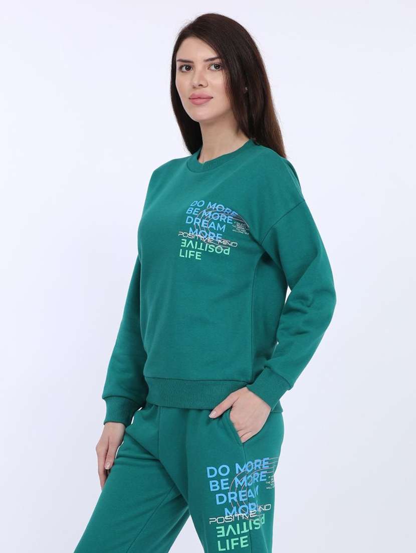 women placement print long sleeve sweatshirt - 21694726 - Standard Image - 1