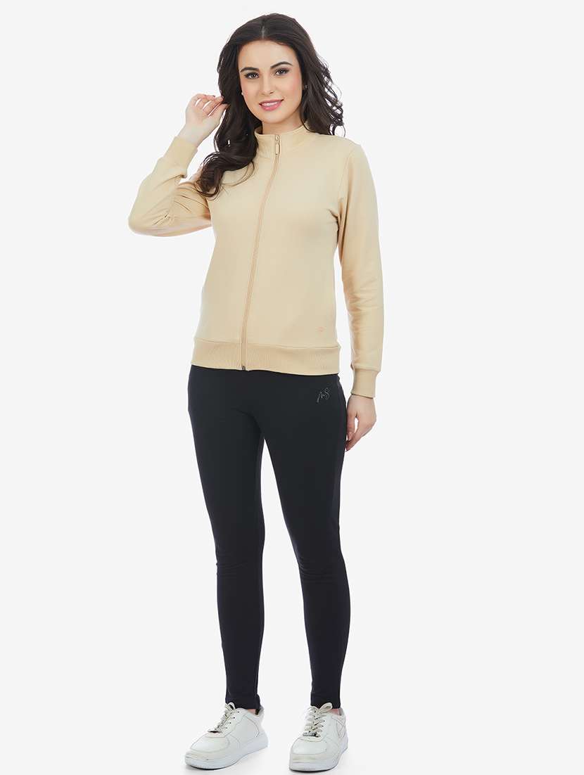 women solid long sleeve sweatshirt - 21694732 -  Standard Image - 4