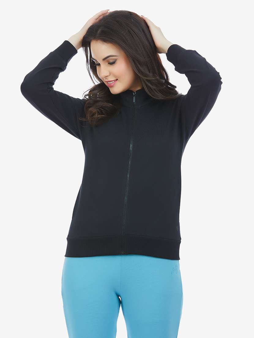 women solid long sleeve sweatshirt - 21694734 -  Standard Image - 1