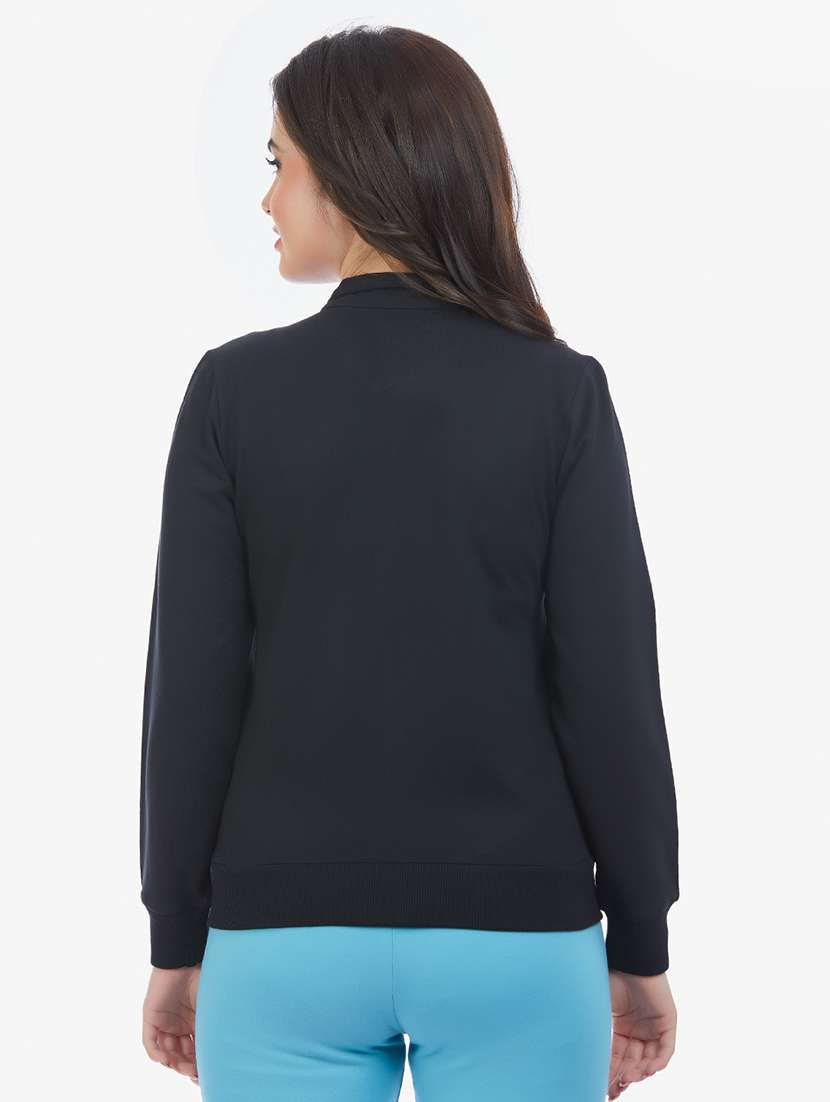 women solid long sleeve sweatshirt - 21694734 -  Standard Image - 4