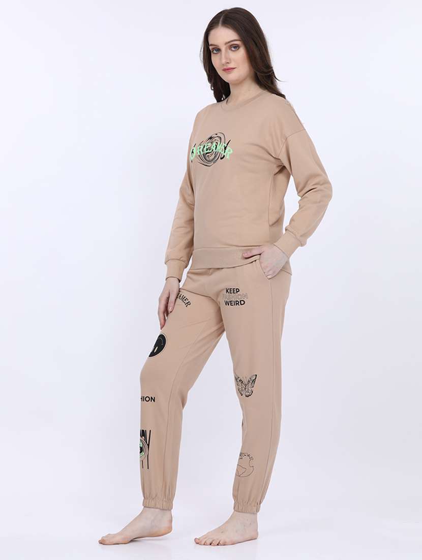 women chest print long sleeve sweatshirt - 21694738 - Standard Image - 4