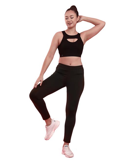 women solid lightly padded sports bra - 21694789 - Standard Image - 0