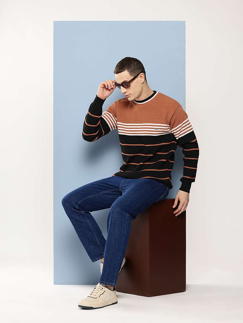 men crew neck striped pullover - 21694832 -  Standard Image - 4