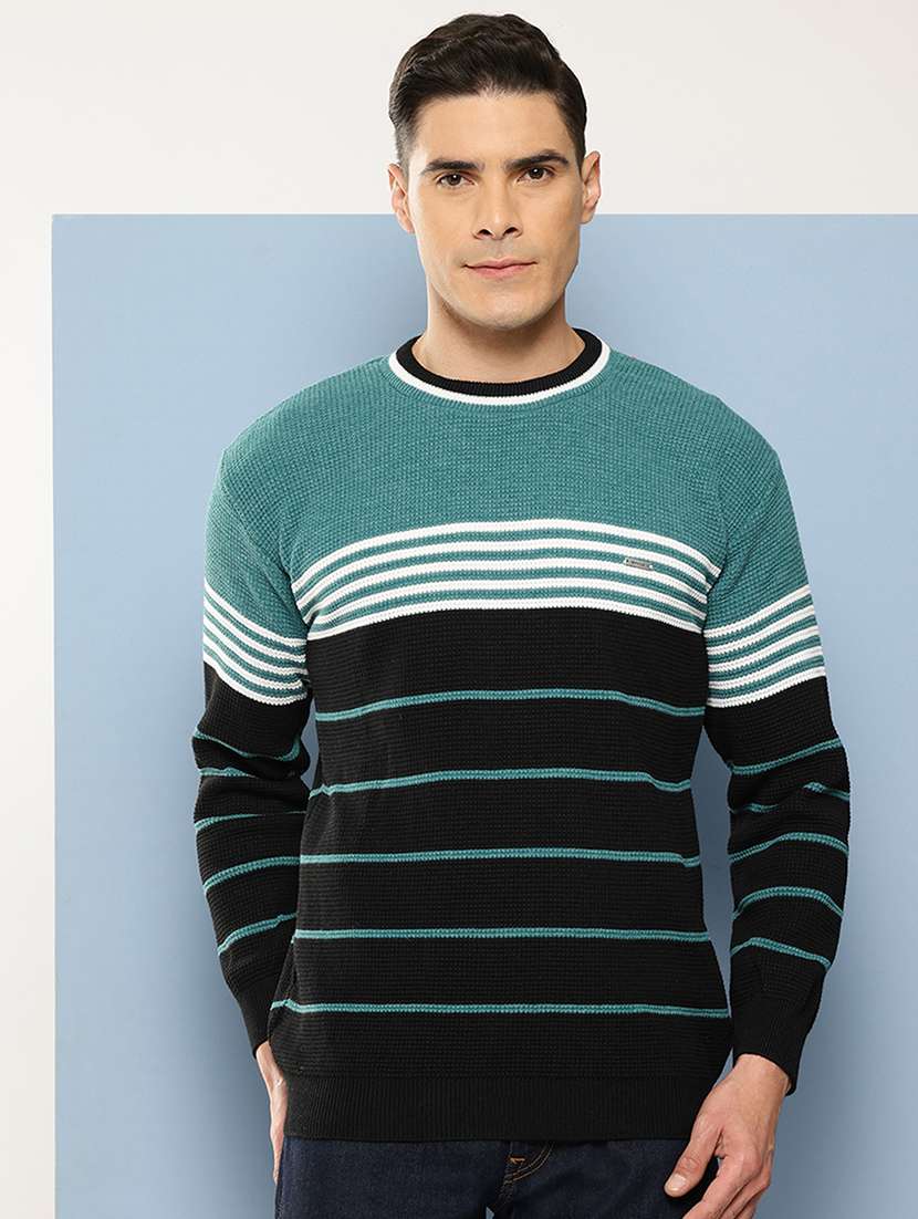 men crew neck striped pullover - 21694833 -  Standard Image - 1