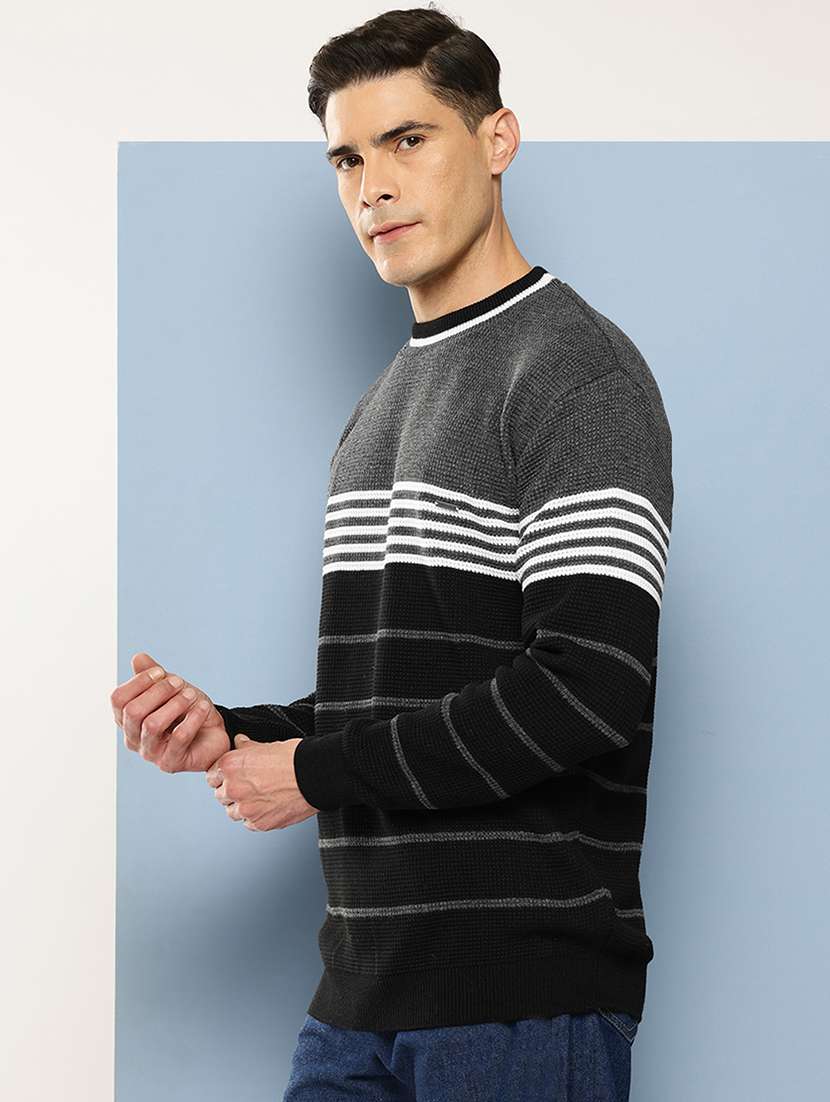 men crew neck striped pullover - 21694834 -  Standard Image - 1