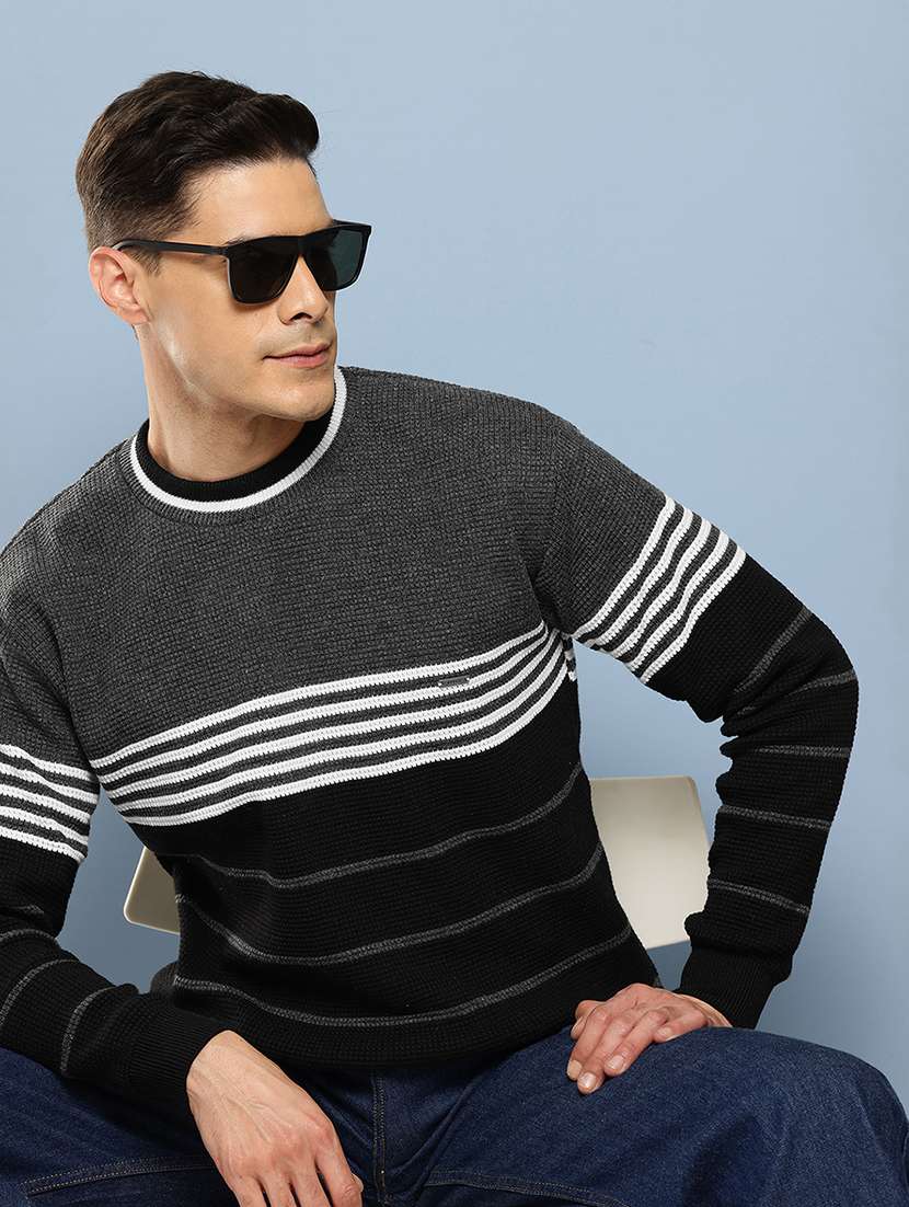 men crew neck striped pullover - 21694834 -  Standard Image - 4