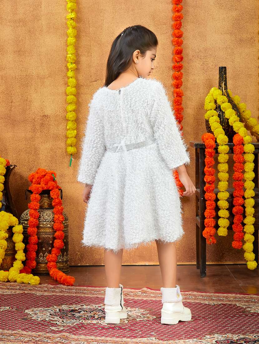 girls self designed winter wear frock - 21694847 -  Standard Image - 4