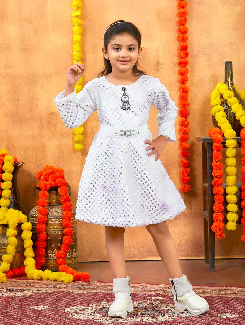 girls self designed winter wear frock - 21694851 -  Standard Image - 1
