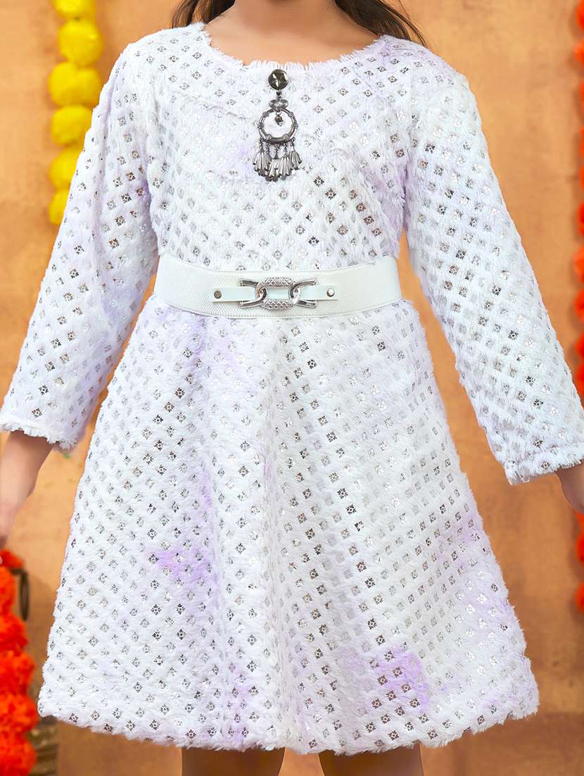 girls self designed winter wear frock - 21694851 -  Standard Image - 6