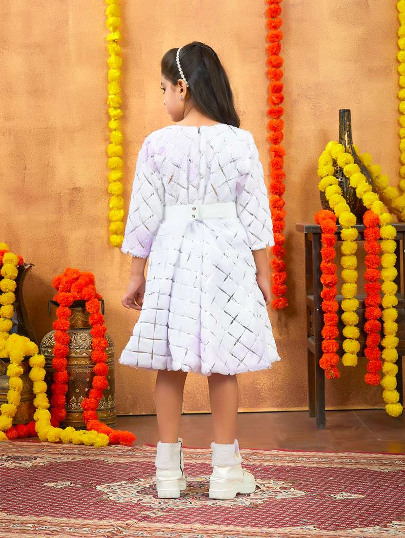 girls self designed winter wear frock - 21694854 -  Standard Image - 4