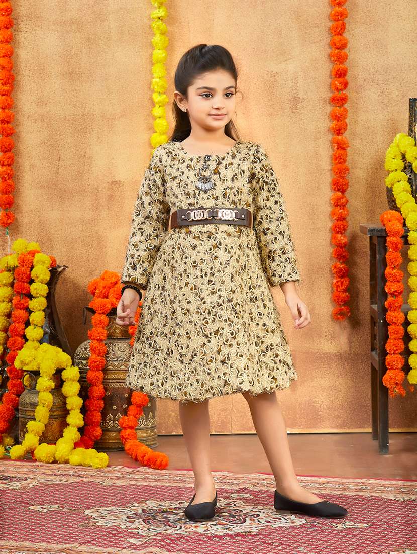 girls printed winter wear frock - 21694855 -  Standard Image - 1