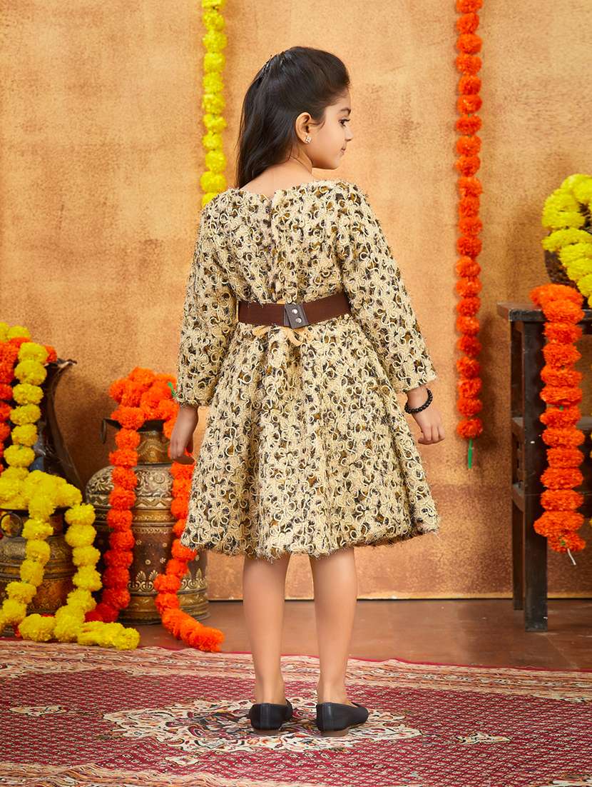 girls printed winter wear frock - 21694855 -  Standard Image - 4