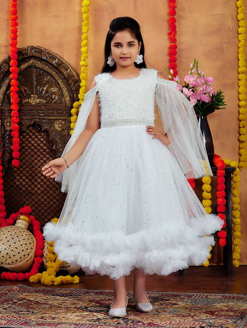 girls embellished round neck party wear gown - 21694859 -  Zoom Image - 0