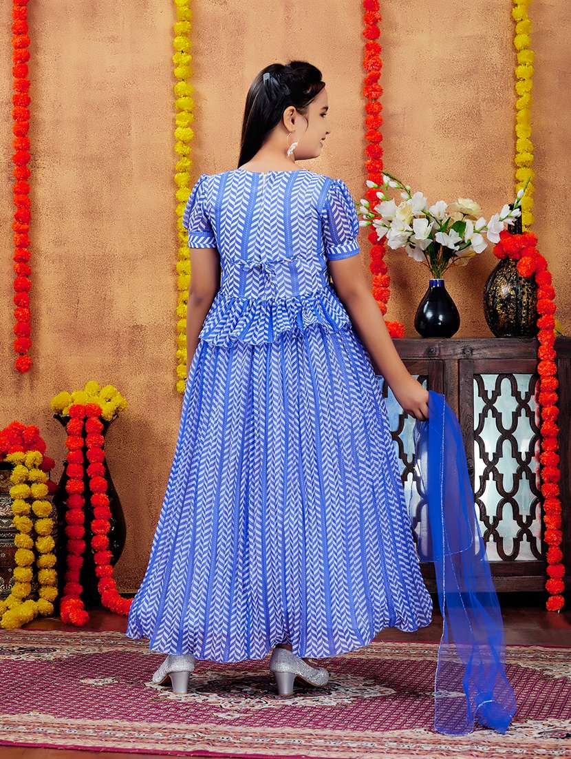 girls printed lehenga choli with dupatta - 21694916 - Standard Image - 4