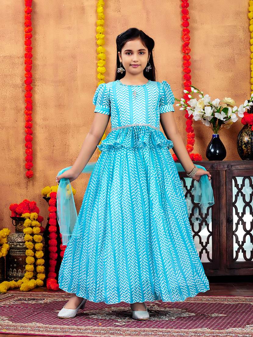 girls printed lehenga choli with dupatta - 21694917 -  Standard Image - 1