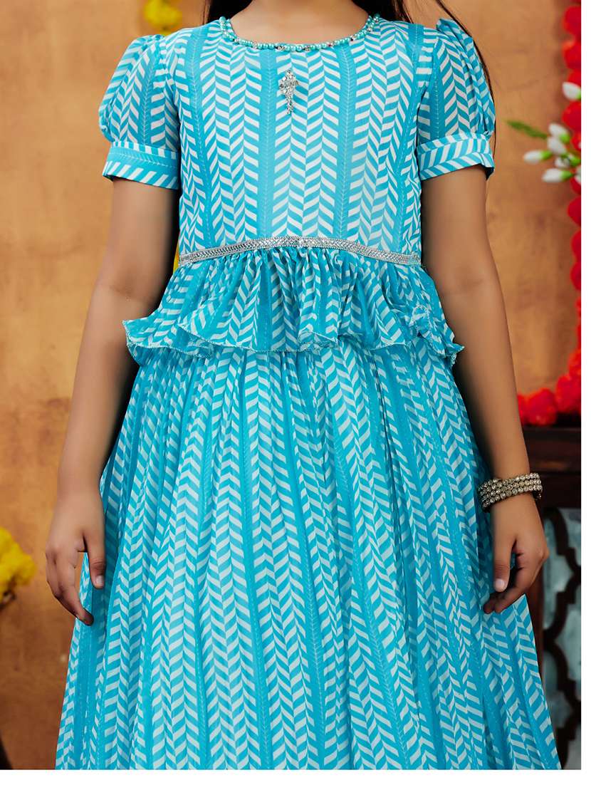 girls printed lehenga choli with dupatta - 21694917 -  Standard Image - 6