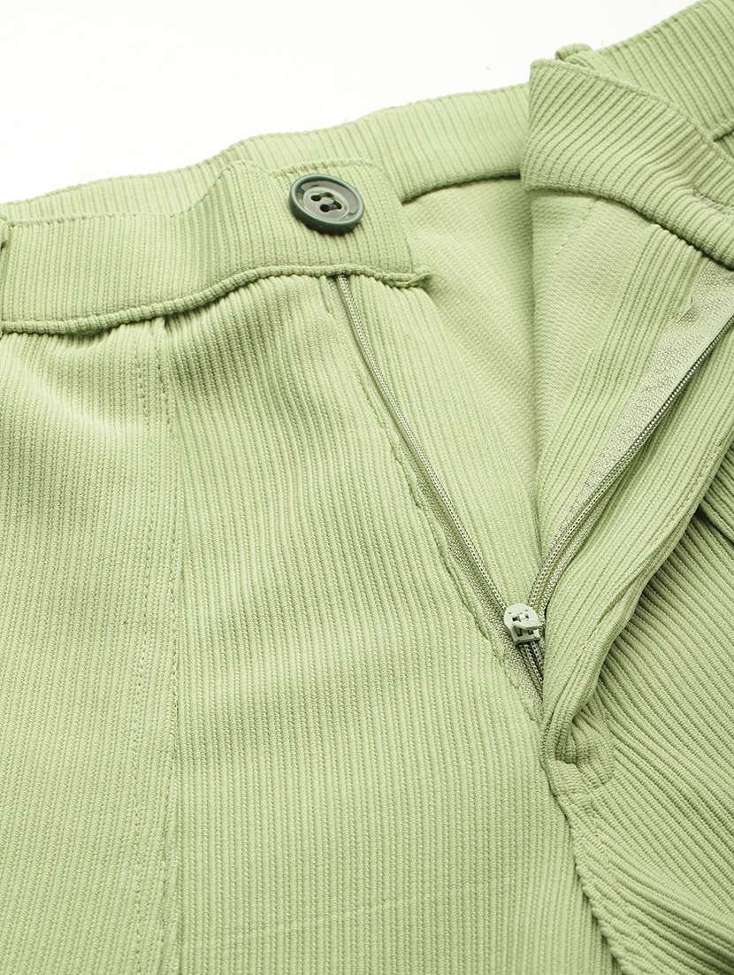 women mid rise solid cargo - 21694938 - Standard Image - 4