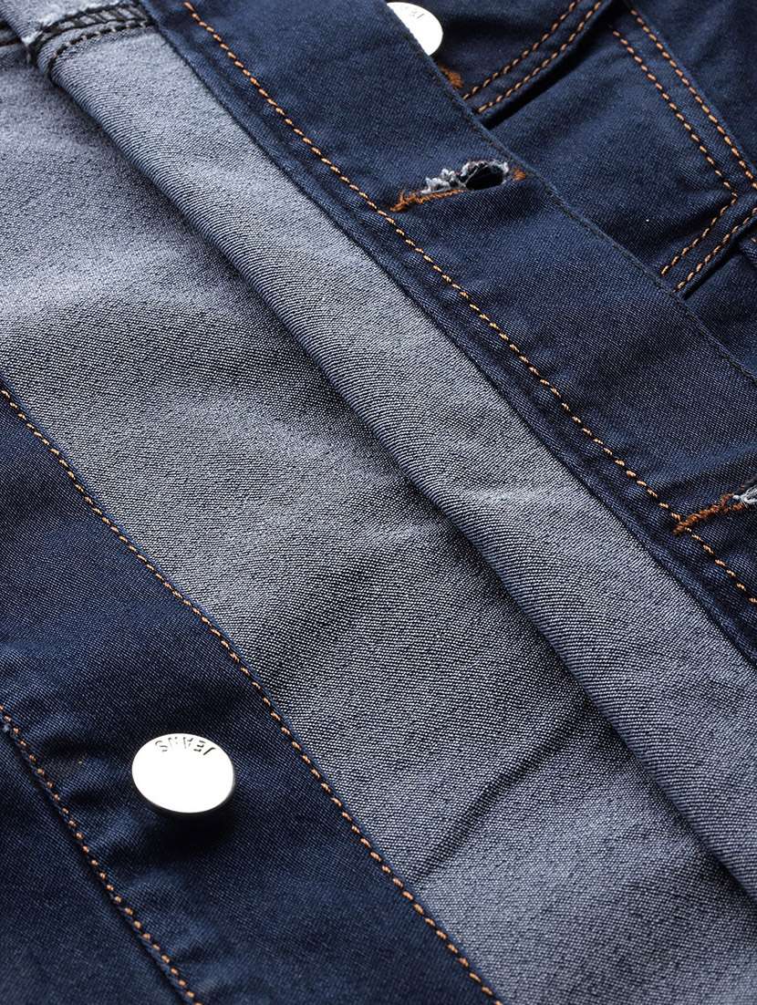 women long sleeves solid denim jacket - 21695001 -  Standard Image - 6