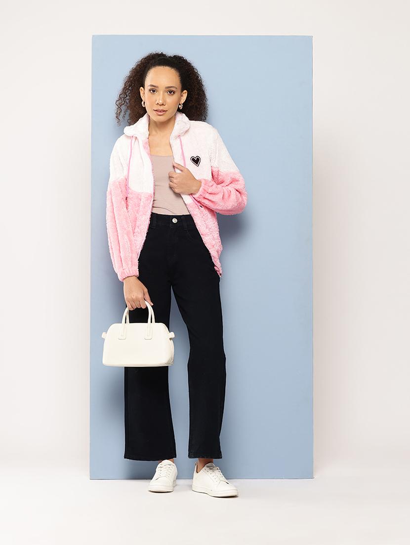women long sleeves ombre fur regular jacket - 21695003 - Standard Image - 4