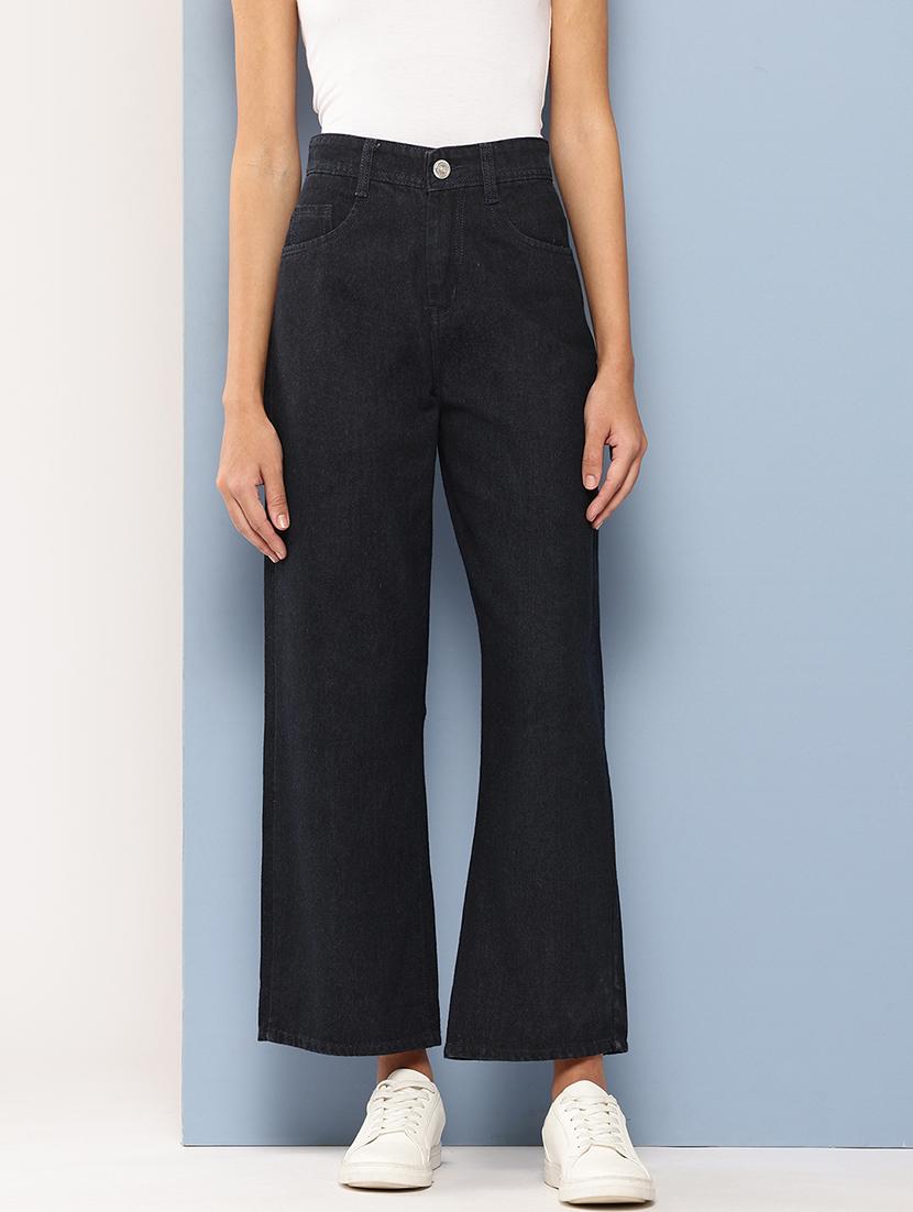 women high rise plain bootcut jeans - 21695004 -  Zoom Image - 0