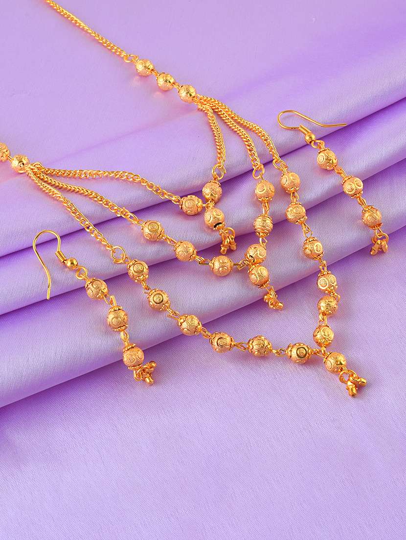 gold plated multi-layer jewellery set