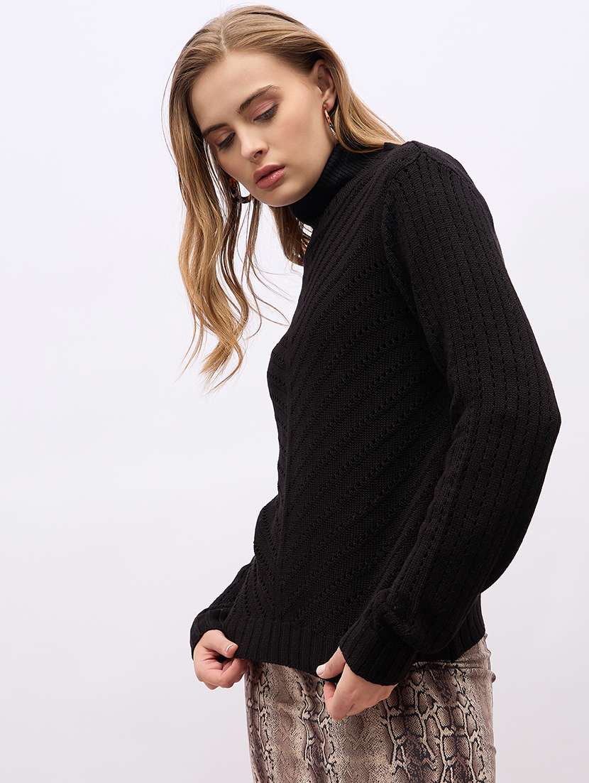 women acrylic long sleeve pullover - 21695357 -  Standard Image - 1