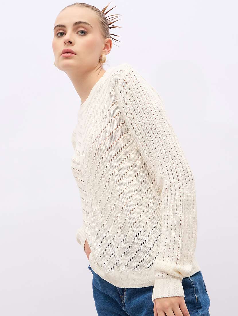 women acrylic long sleeve pullover - 21695358 -  Standard Image - 1