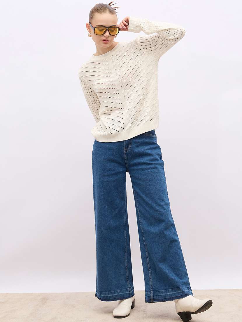 women acrylic long sleeve pullover - 21695358 -  Standard Image - 4