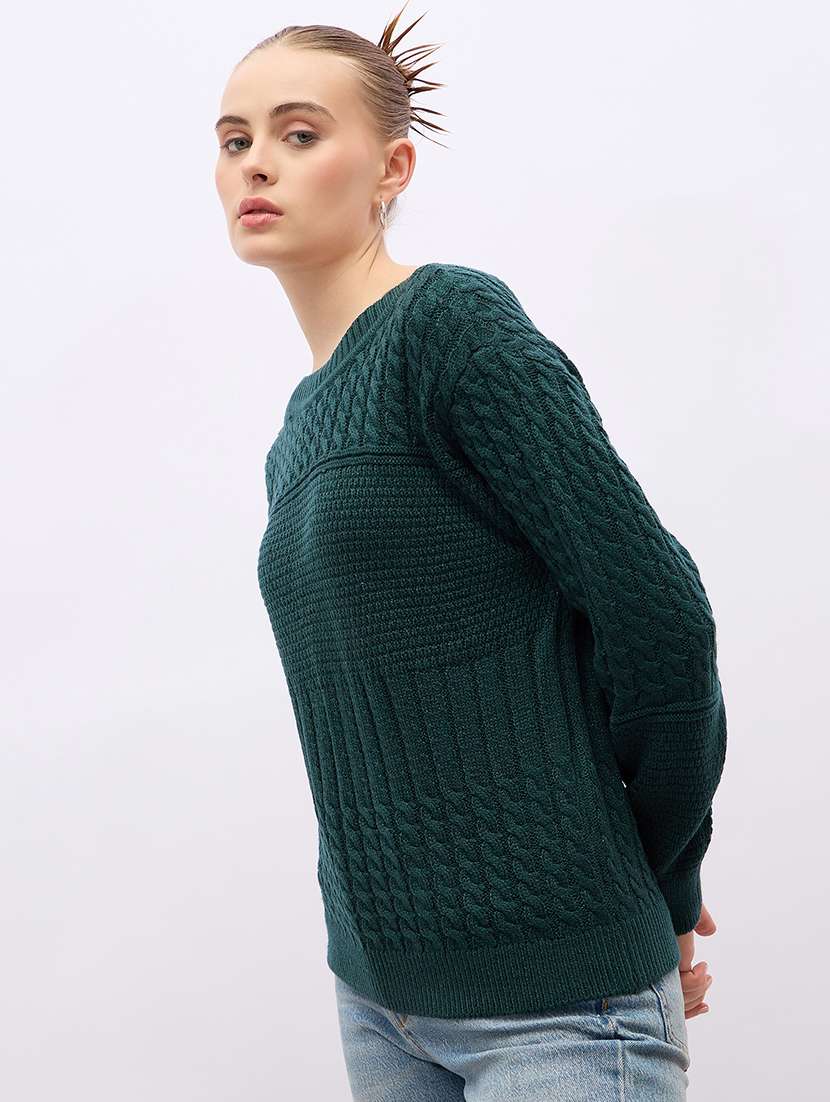 women acrylic long sleeve pullover - 21695359 -  Standard Image - 1