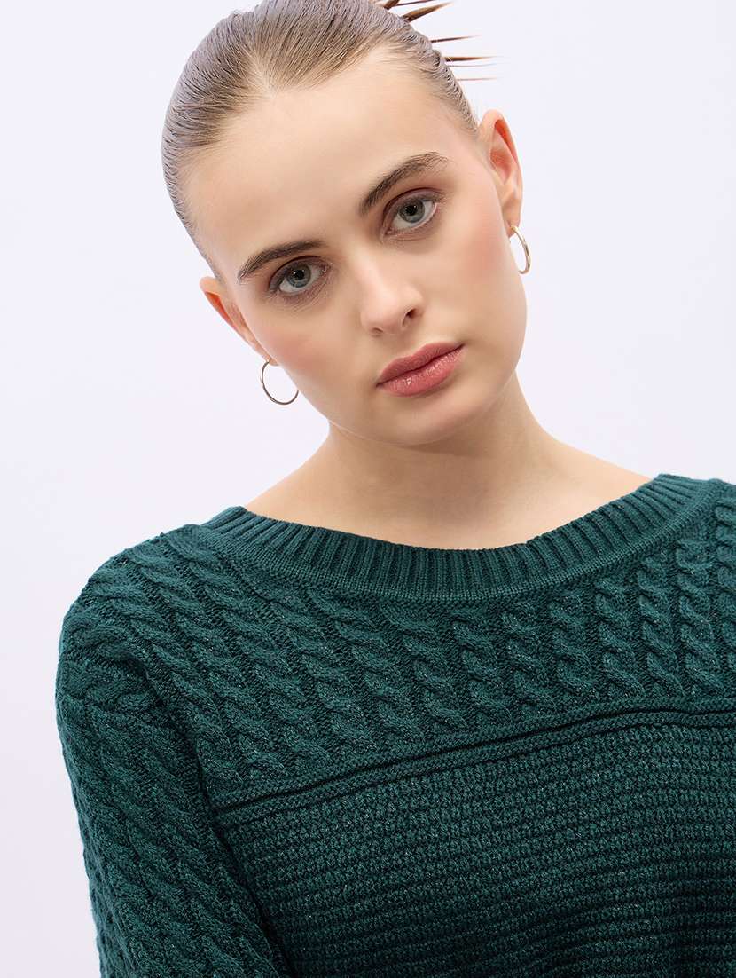 women acrylic long sleeve pullover - 21695359 -  Standard Image - 4