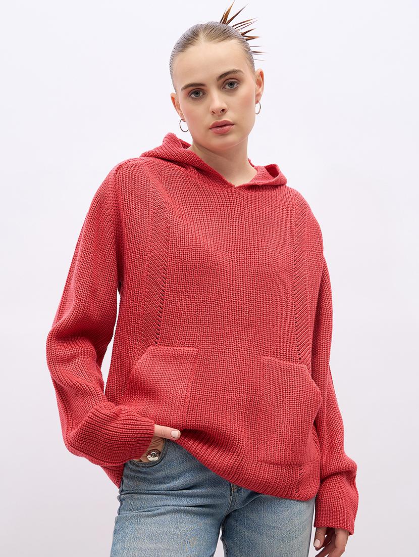 women acrylic long sleeve pullover - 21695362 -  Zoom Image - 0