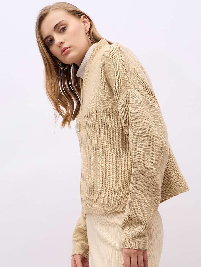 women acrylic long sleeve cardigan - 21695363 -  Standard Image - 1