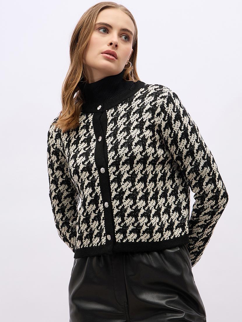women self design long sleeve cardigan - 21695367 - Zoom Image - 0