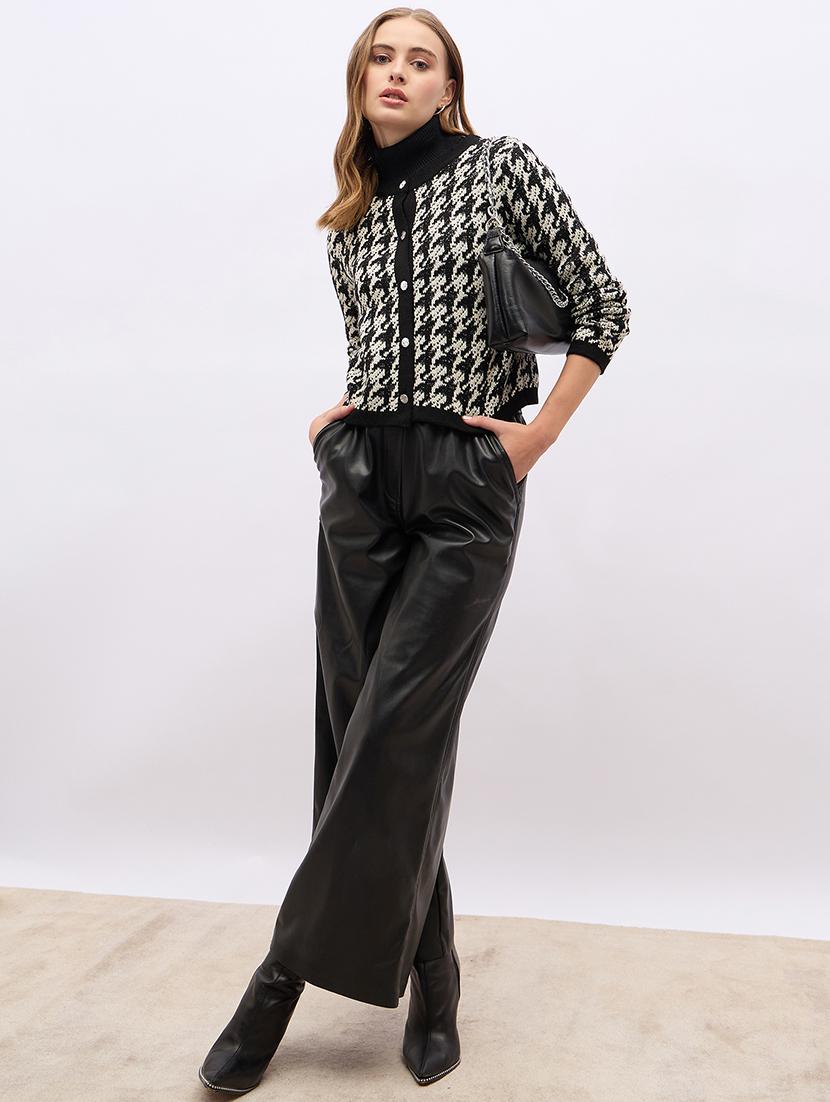 women self design long sleeve cardigan - 21695367 - Standard Image - 4