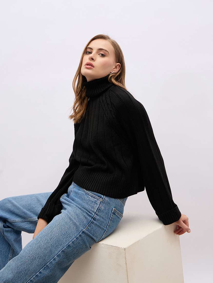 women acrylic long sleeve pullover - 21695373 -  Standard Image - 4