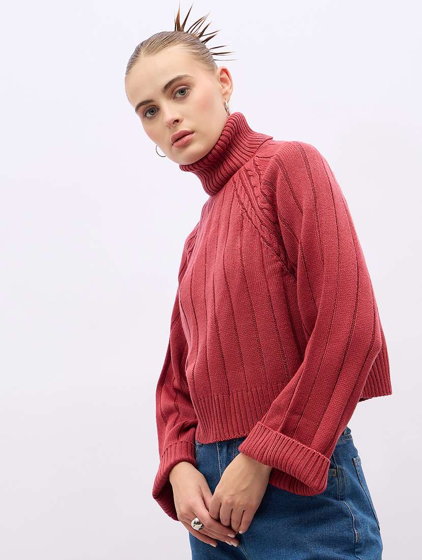 women acrylic long sleeve pullover - 21695375 -  Standard Image - 1