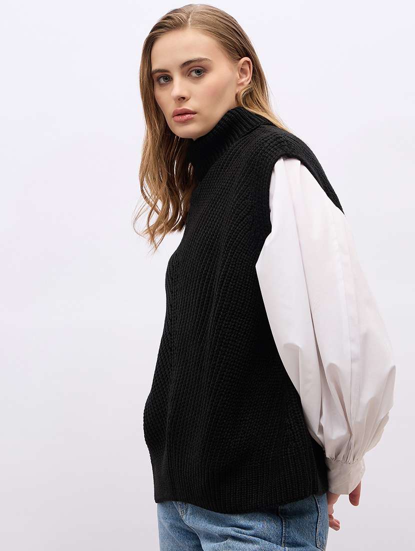 women acrylic sleeveless pullover - 21695376 -  Standard Image - 1