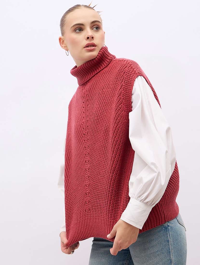 women acrylic sleeveless pullover - 21695378 -  Standard Image - 1