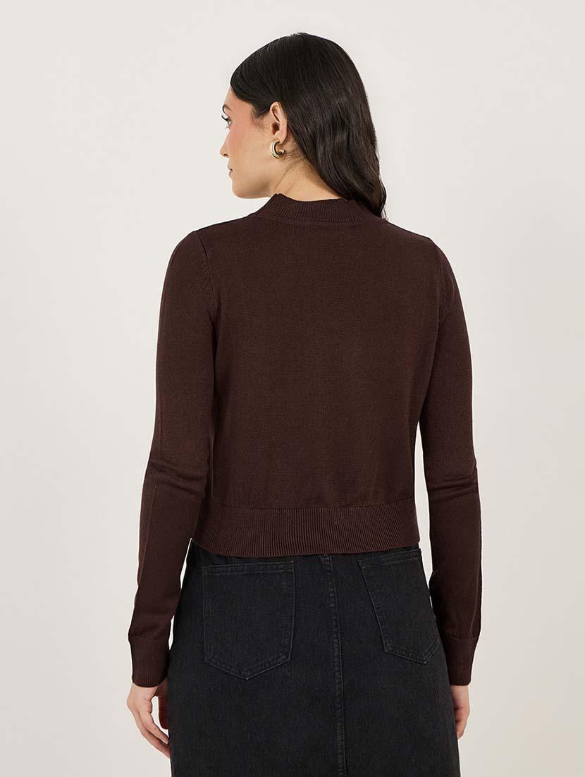 women acrylic long sleeve pullover - 21695381 - Standard Image - 1