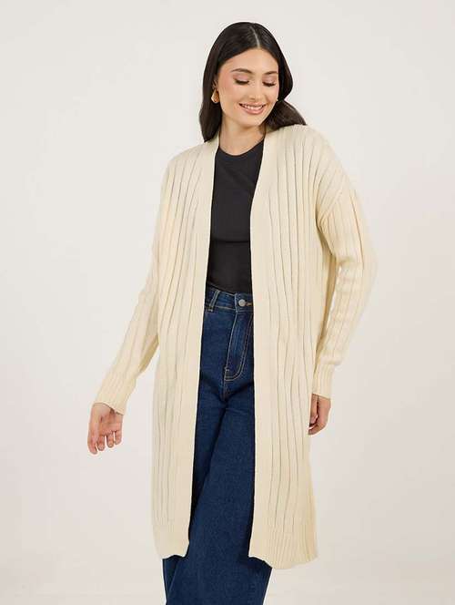 women self design long sleeve winter shrug - 21695392 -  Standard Image - 0