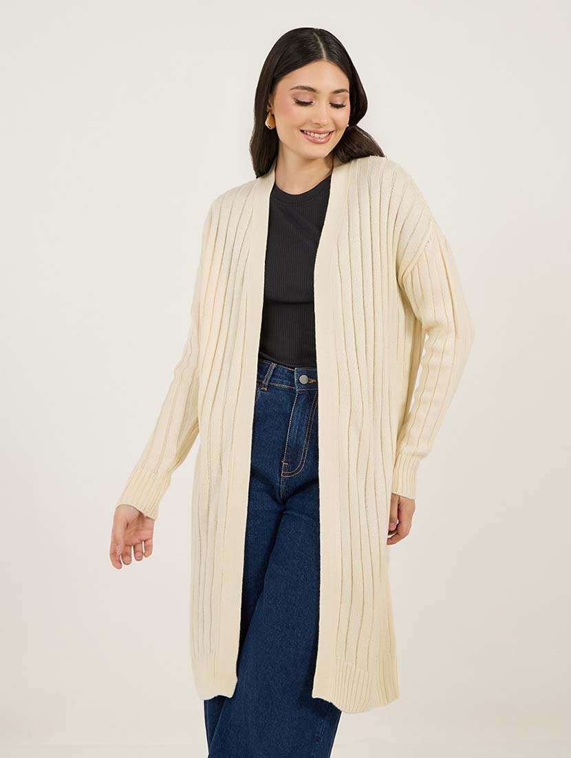 women self design long sleeve winter shrug - 21695392 -  Zoom Image - 0