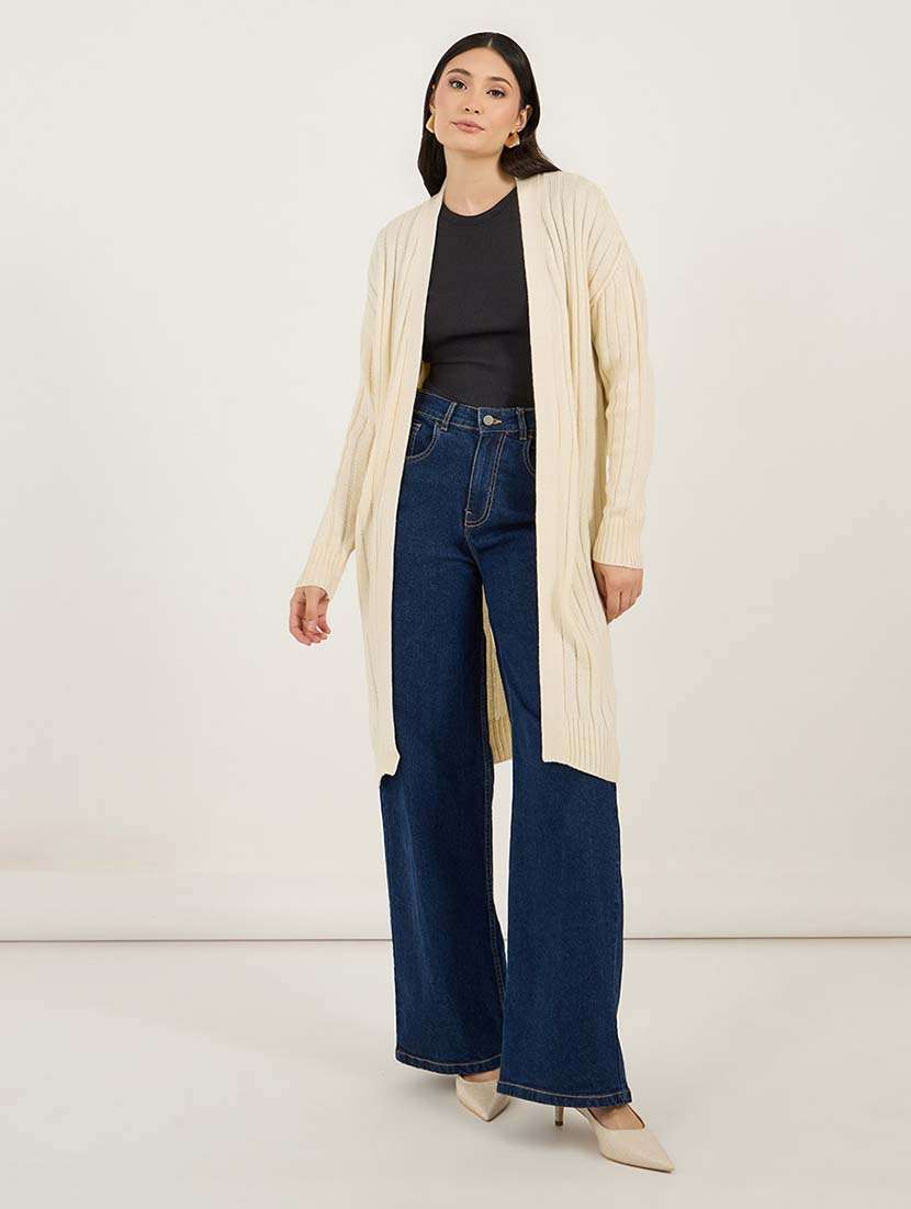 women self design long sleeve winter shrug - 21695392 - Standard Image - 1
