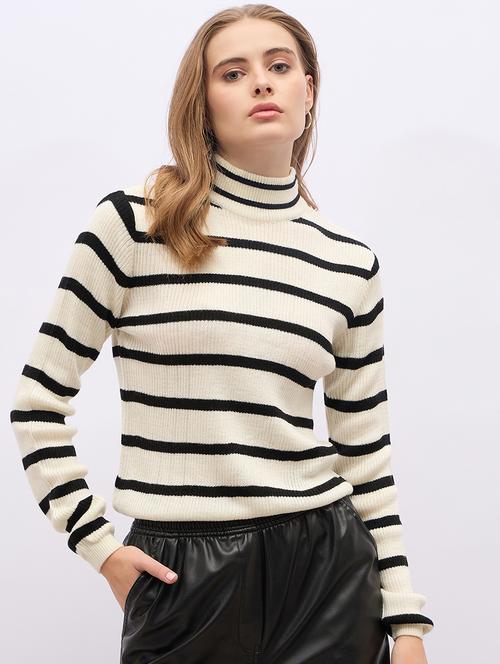 women acrylic long sleeve pullover - 21695397 - Standard Image - 0