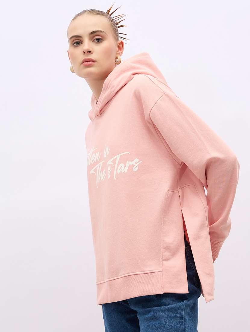 women chest print long sleeve sweatshirt - 21695434 -  Standard Image - 1