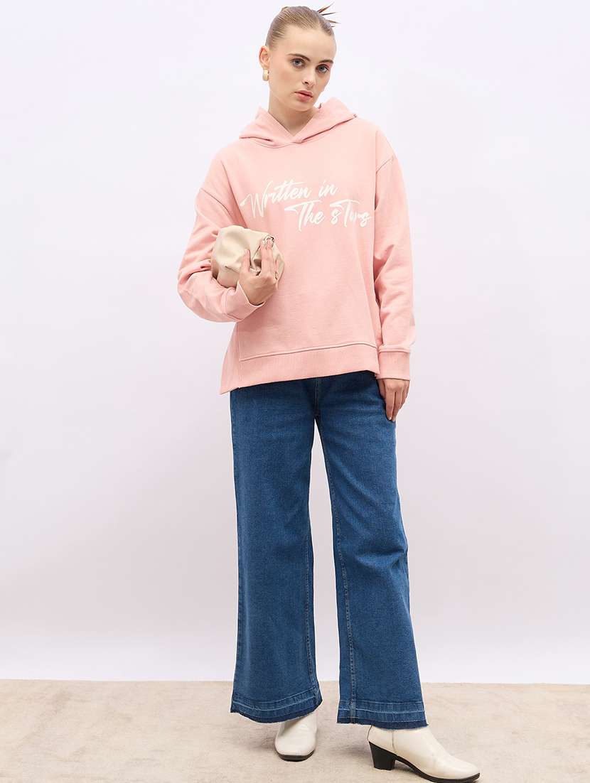 women chest print long sleeve sweatshirt - 21695434 -  Standard Image - 4