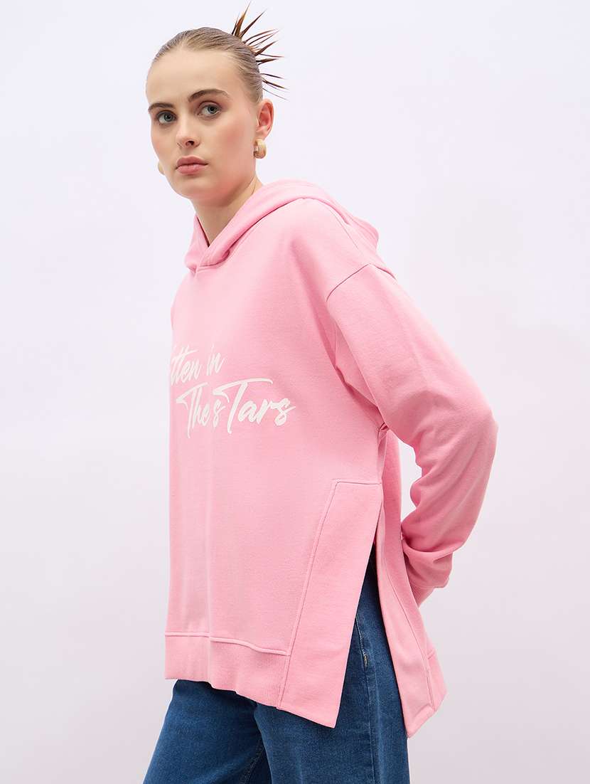 women chest print long sleeve sweatshirt - 21695435 -  Standard Image - 1