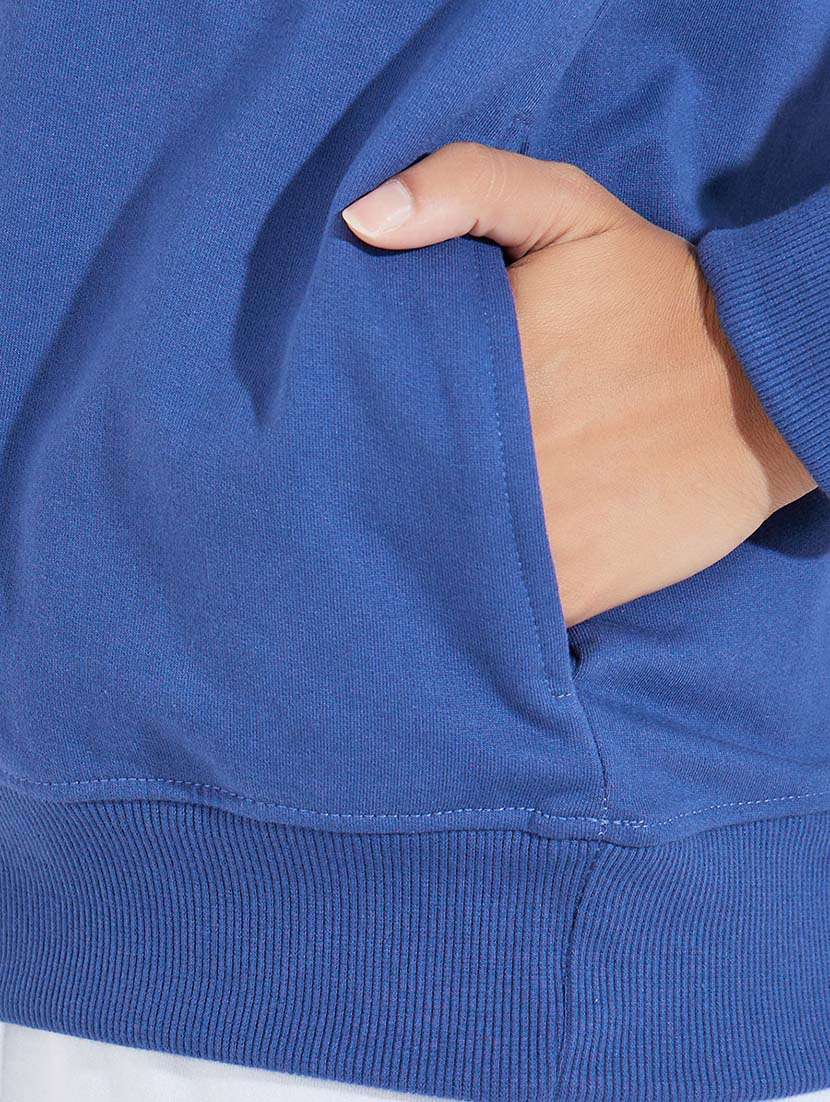 women chest print long sleeve sweatshirt - 21695439 -  Standard Image - 4