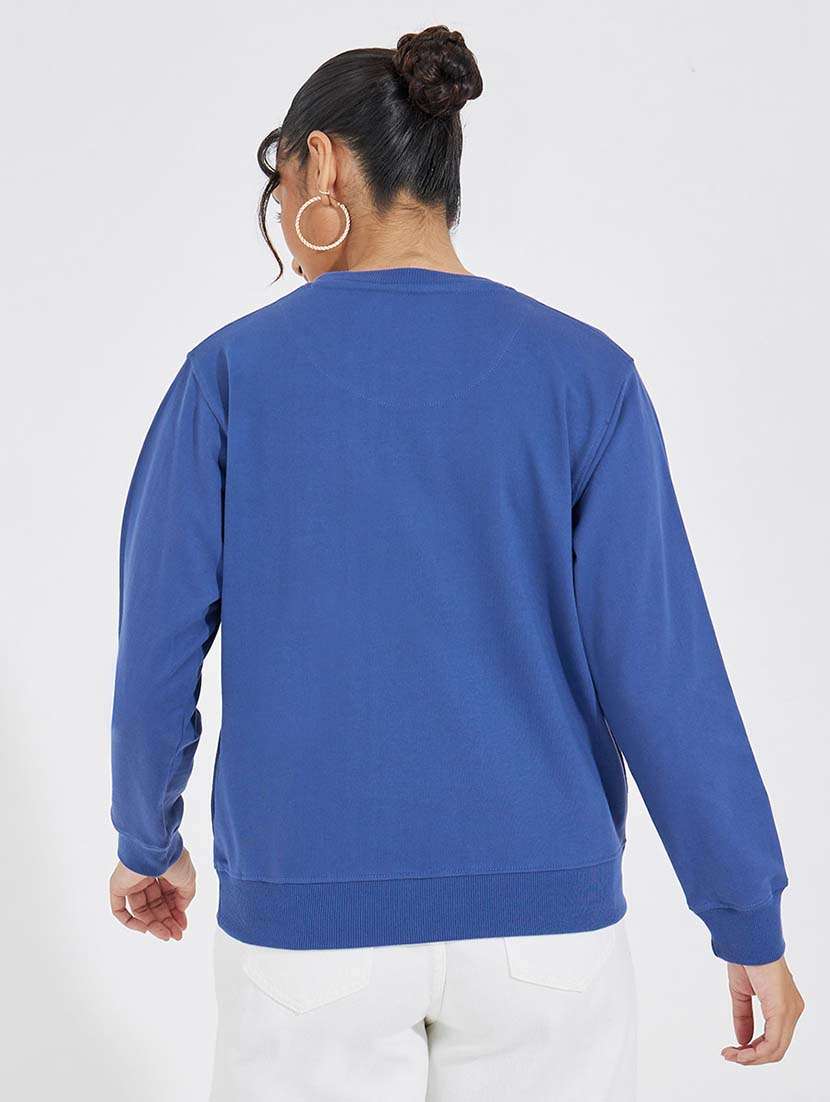 women placement print long sleeve sweatshirt - 21695440 -  Standard Image - 1